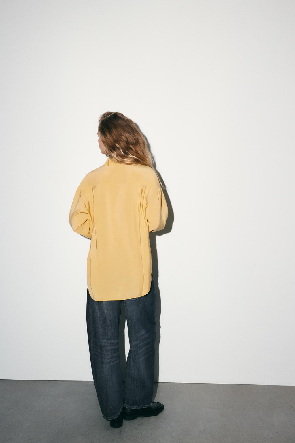 РУБАШКА OVERSIZE СТРУЯЩЕГОСЯ ПОКРОЯ