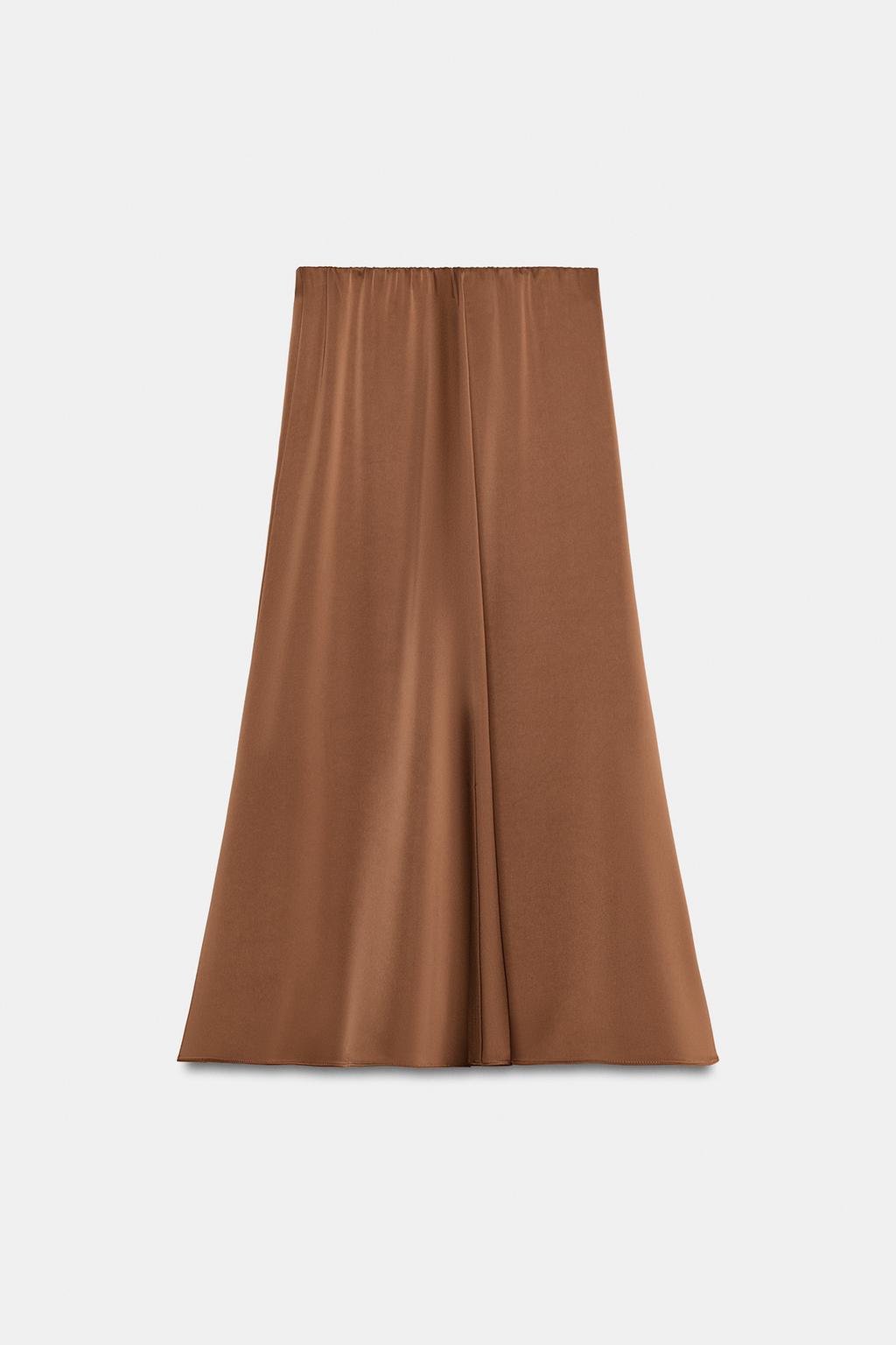 АТЛАСНАЯ ЮБКА МИДИ