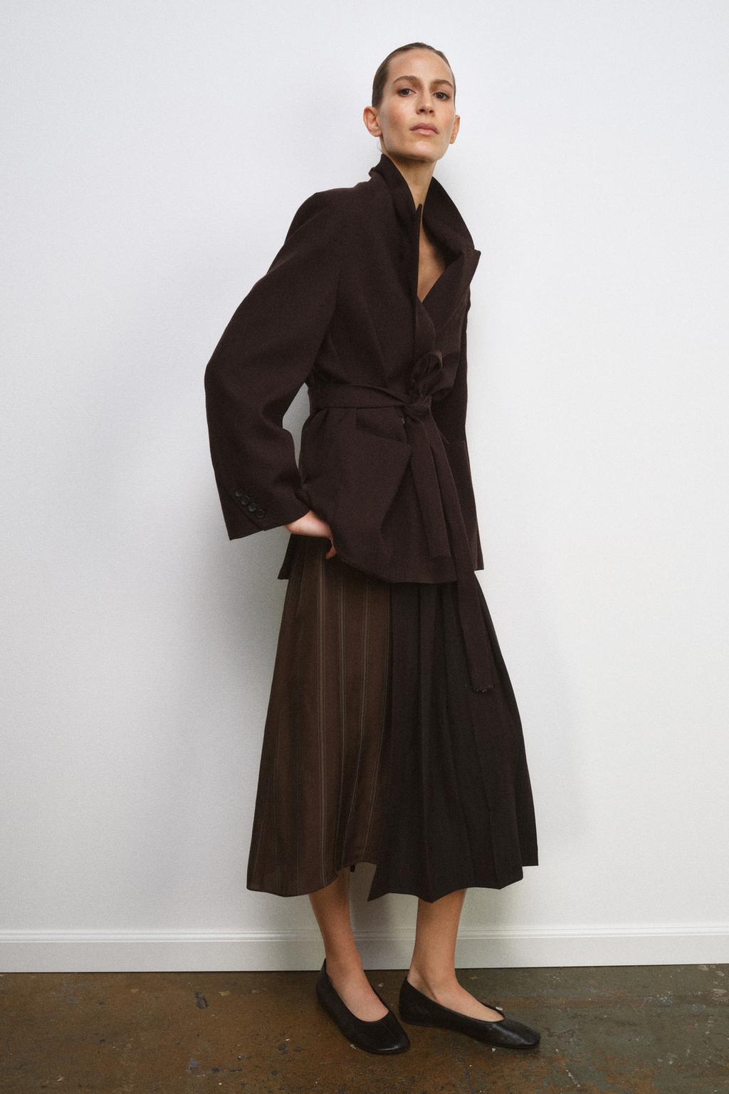 ЮБКА С РЕМНЕМ И КОНТРАСТНЫМИ ДЕТАЛЯМИ — ZW COLLECTION