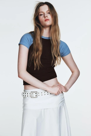 Объемная юбка миди- Заказать в России