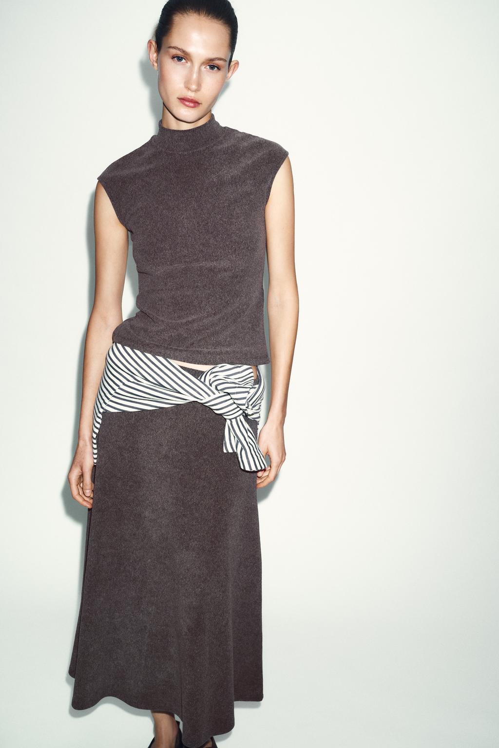 ЮБКА ИЗ МЯГКОЙ ТКАНИ