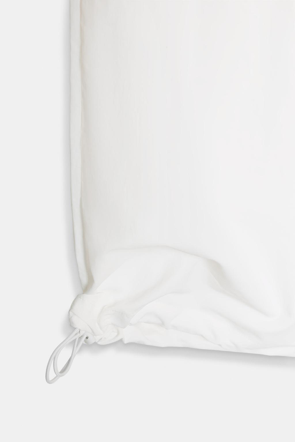 БРЮКИ ИЗ НЕЙЛОНА С НАКЛАДНЫМ ПОЯСОМ