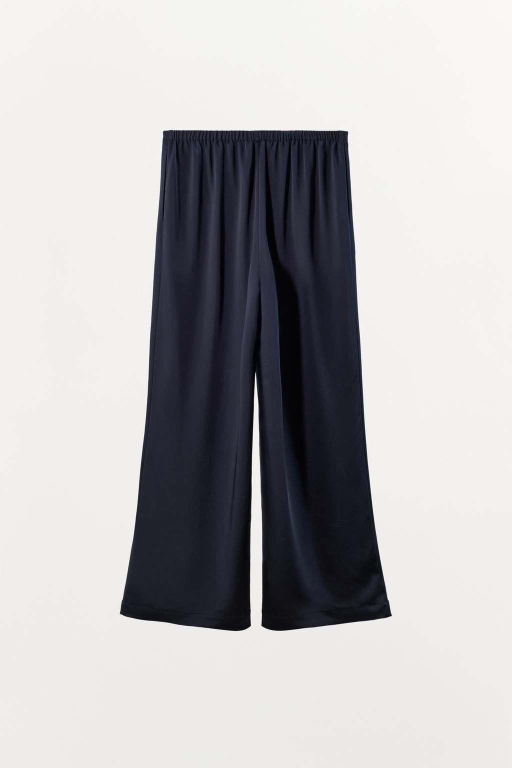 АТЛАСНЫЕ БРЮКИ С ВЫСОКОЙ ПОСАДКОЙ