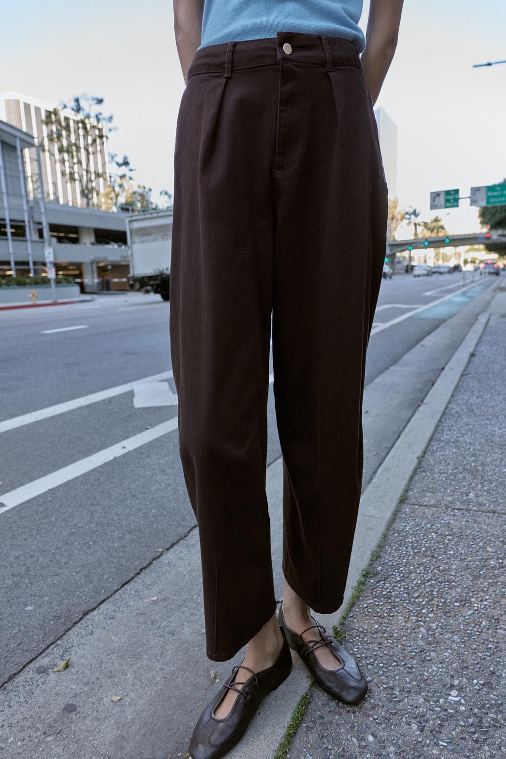 БРЮКИ BALLOON С ЗАЩИПАМИ