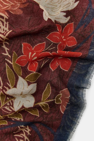 Шарф из ткани с цветочным принтом- Заказать в России