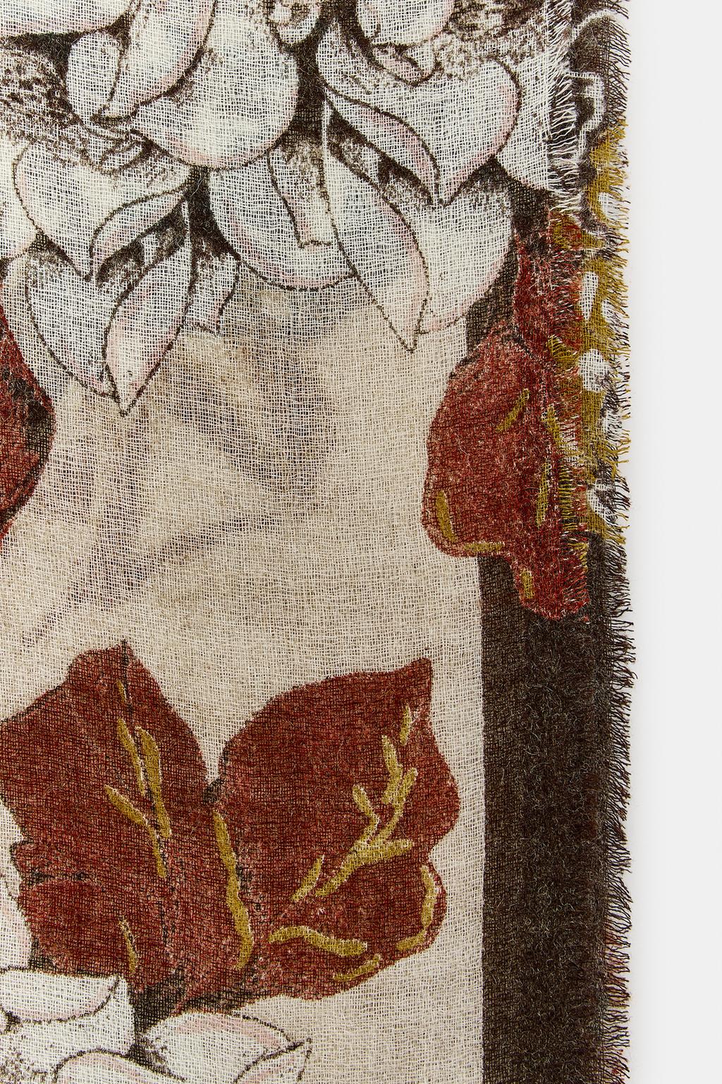 ШАРФ С ЦВЕТОЧНЫМ ПРИНТОМ