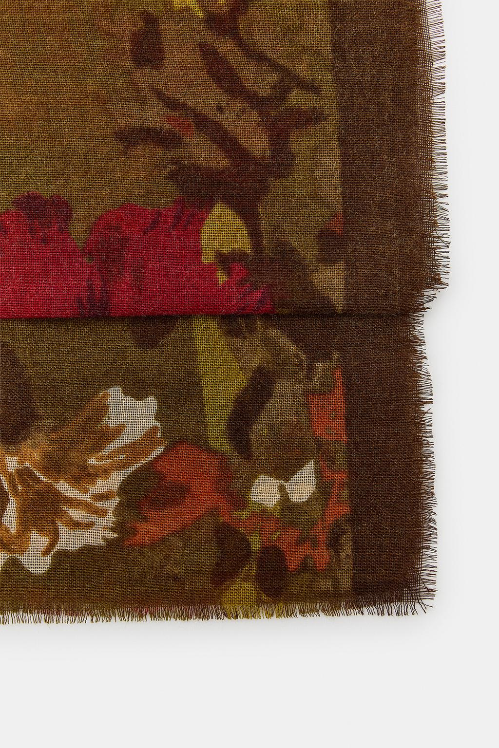 ПЛАТОК С ЦВЕТОЧНЫМ ПРИНТОМ