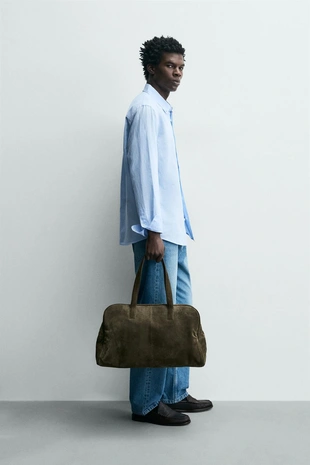 Рубашка из льна и хлопка с регулярной посадкой