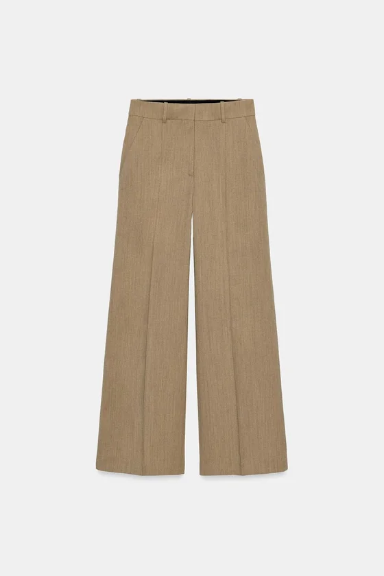 БРЮКИ ИЗ ШЕРСТИ СО СТРЕЛКАМИ — коллекция Zara «ZW»
