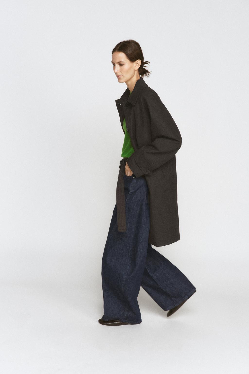 Zara Тренч оверсайз из коллекции «zw» - Цвет темно-коричневый