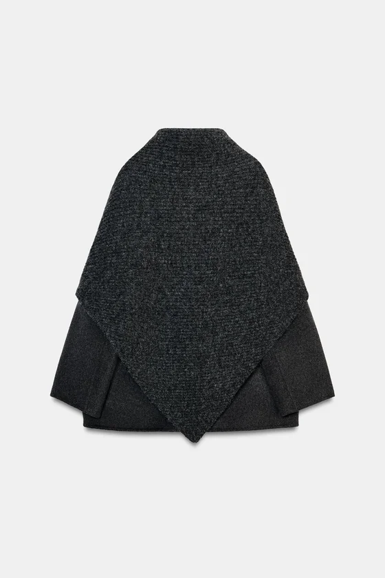 БЛЕЙЗЕР ИЗ СМЕСОВОЙ ШЕРСТИ С ПЛАТКОМ — коллекция Zara «ZW»