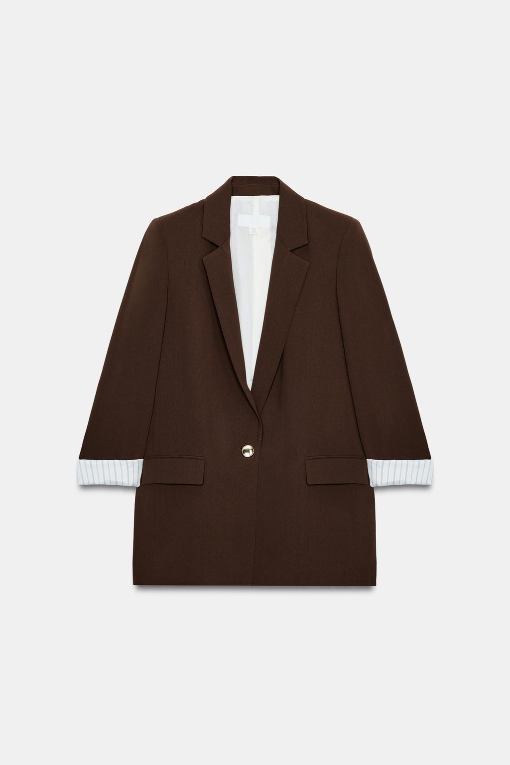 БЛЕЙЗЕР С ПРИНТОМ НА МАНЖЕТАХ