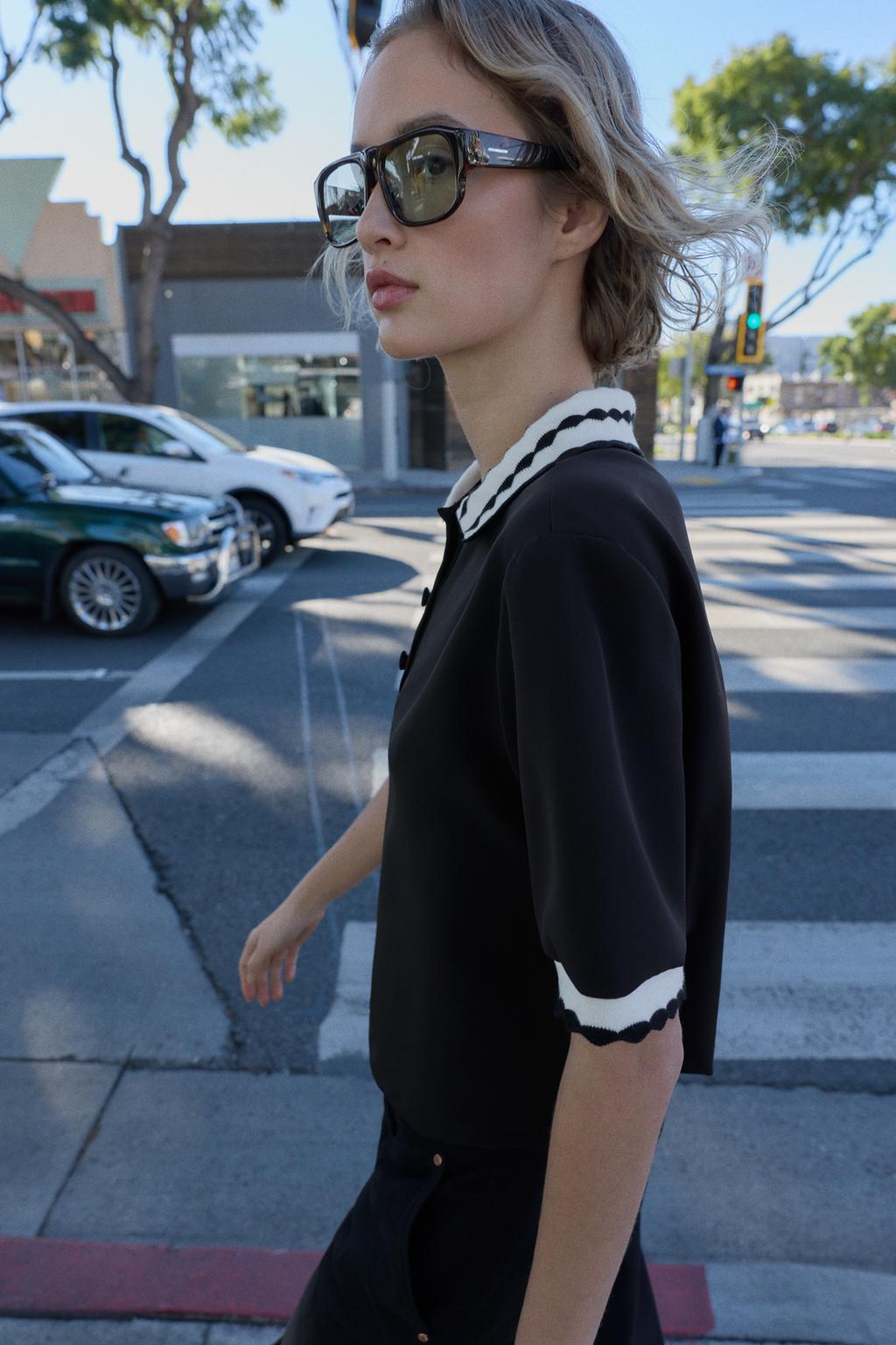 ТОП ПОЛО КОМБИНИРОВАННЫЙ