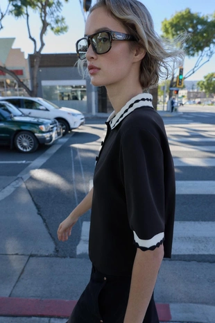 Топ поло комбинированный- Заказать в России