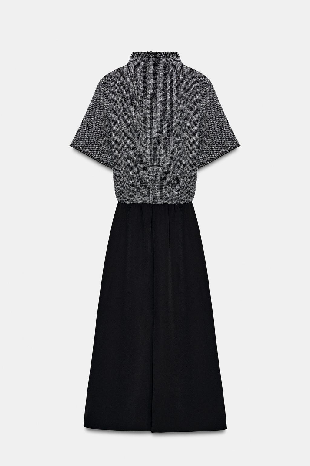 КОМБИНИРОВАННОЕ ПЛАТЬЕ МИДИ