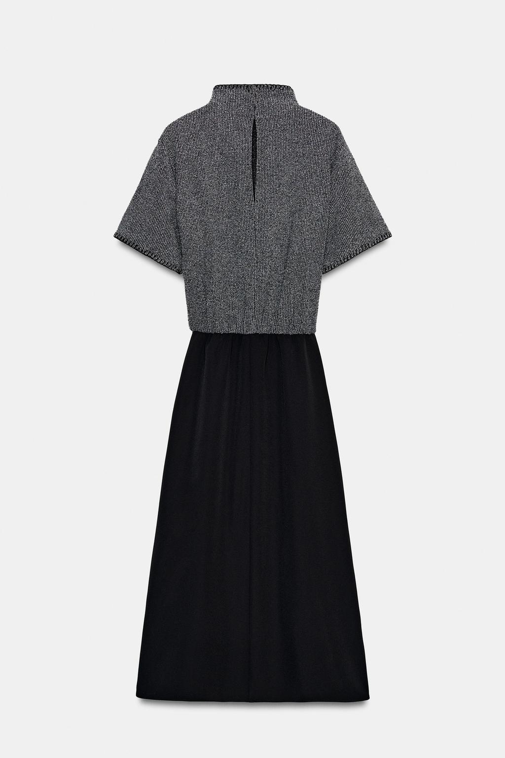 КОМБИНИРОВАННОЕ ПЛАТЬЕ МИДИ