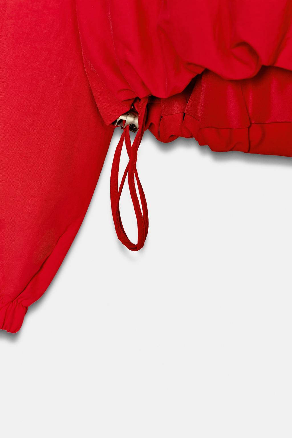 НЕЙЛОНОВАЯ КУРТКА С ЗАВЯЗКАМИ