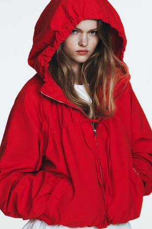 Нейлоновая куртка с завязками- Заказать в России