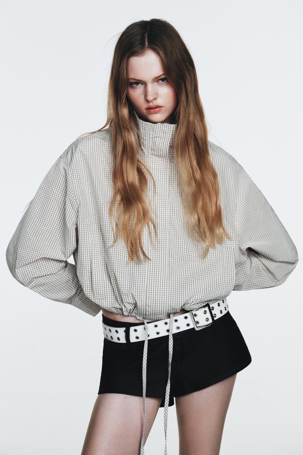 КУРТКА ИЗ НЕЙЛОНА В КЛЕТКУ