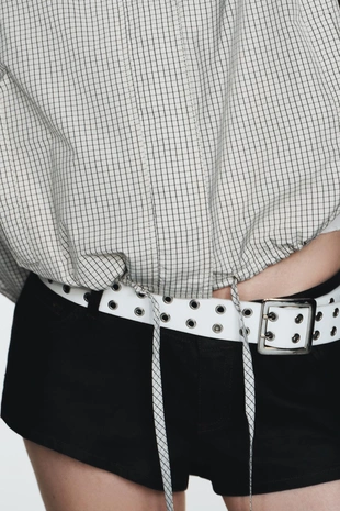 Куртка из нейлона в клетку- Заказать в России