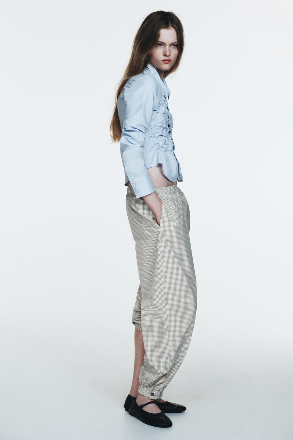 НЕЙЛОНОВЫЕ БРЮКИ-БОМБАШКИ В КЛЕТКУ