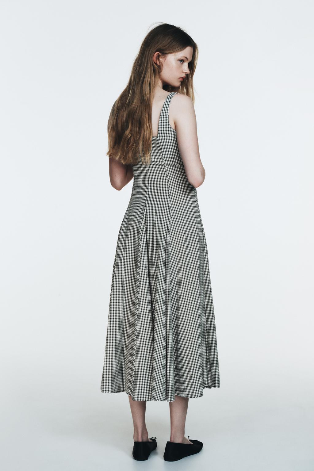 ПЛАТЬЕ МИДИ В КЛЕТКУ ВИШИ