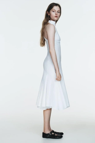Платье миди халтер годе- Заказать в России
