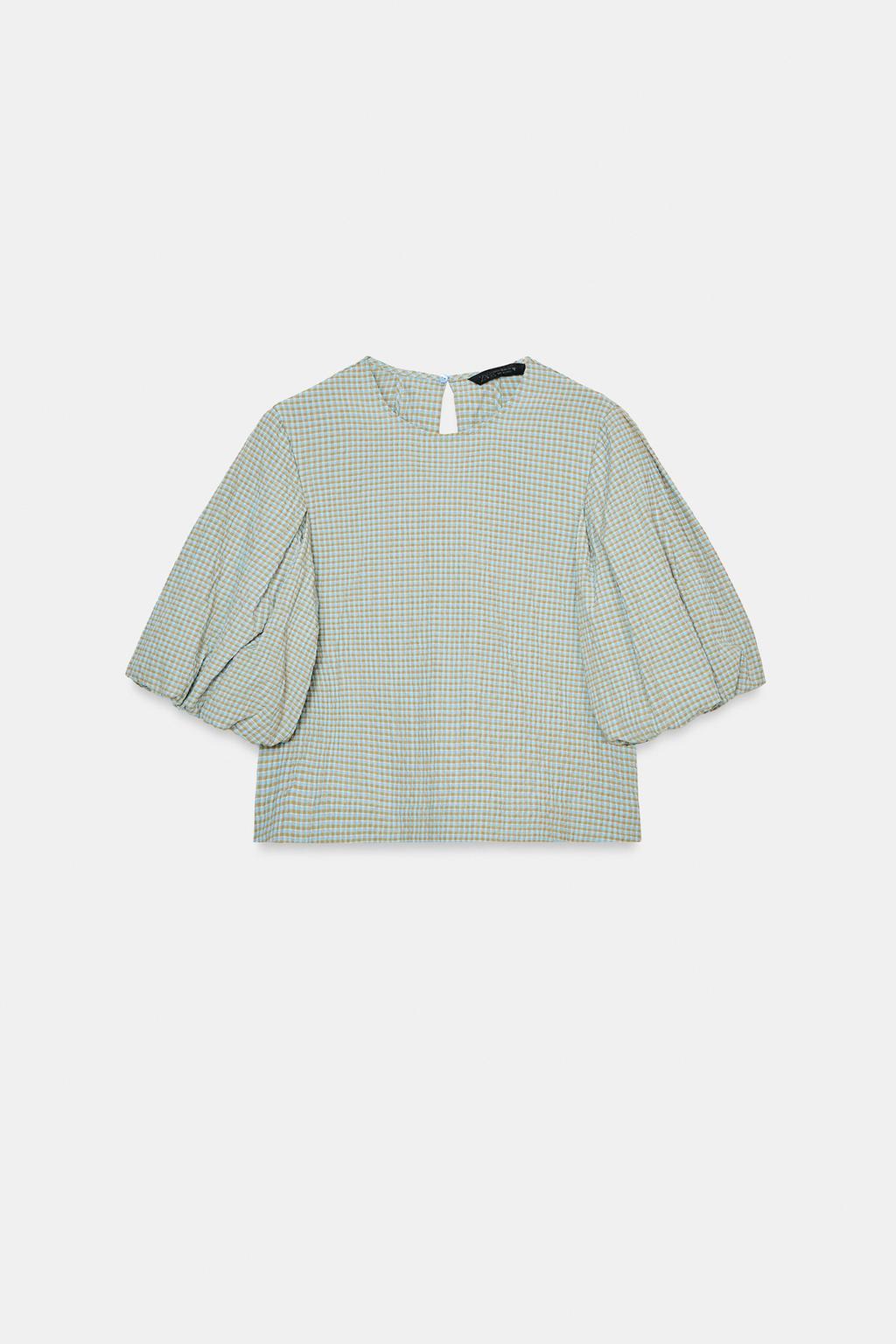 ТОП В КЛЕТКУ С ОБЪЕМНЫМИ РУКАВАМИ