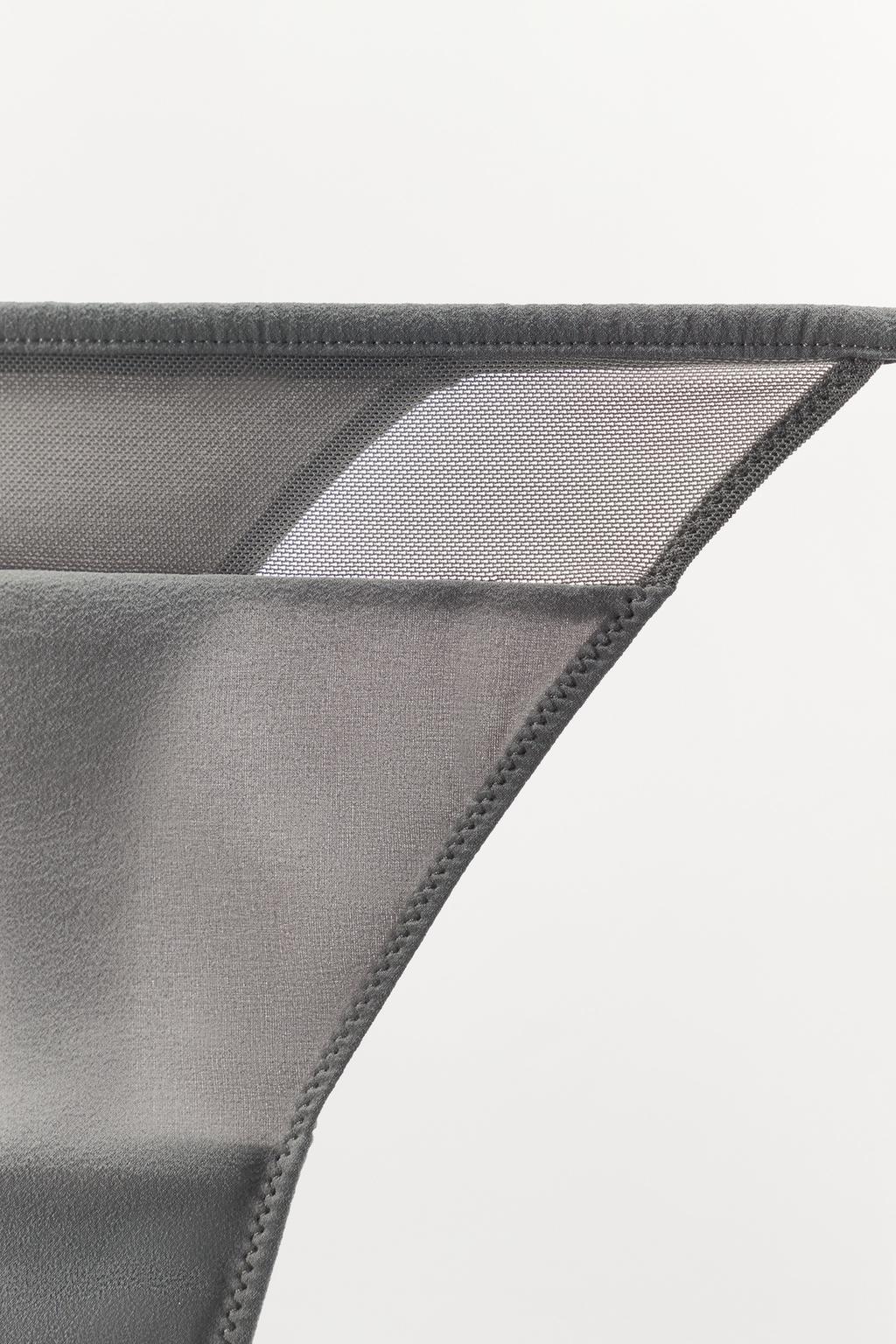 ТРУСЫ ТАНГА ИЗ КОМБИНИРОВАННОГО ТЮЛЯ