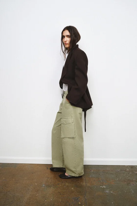 БЛЕЙЗЕР ИЗ 100% ШЕРСТИ С ПОЯСОМ — коллекция Zara «ZW» 