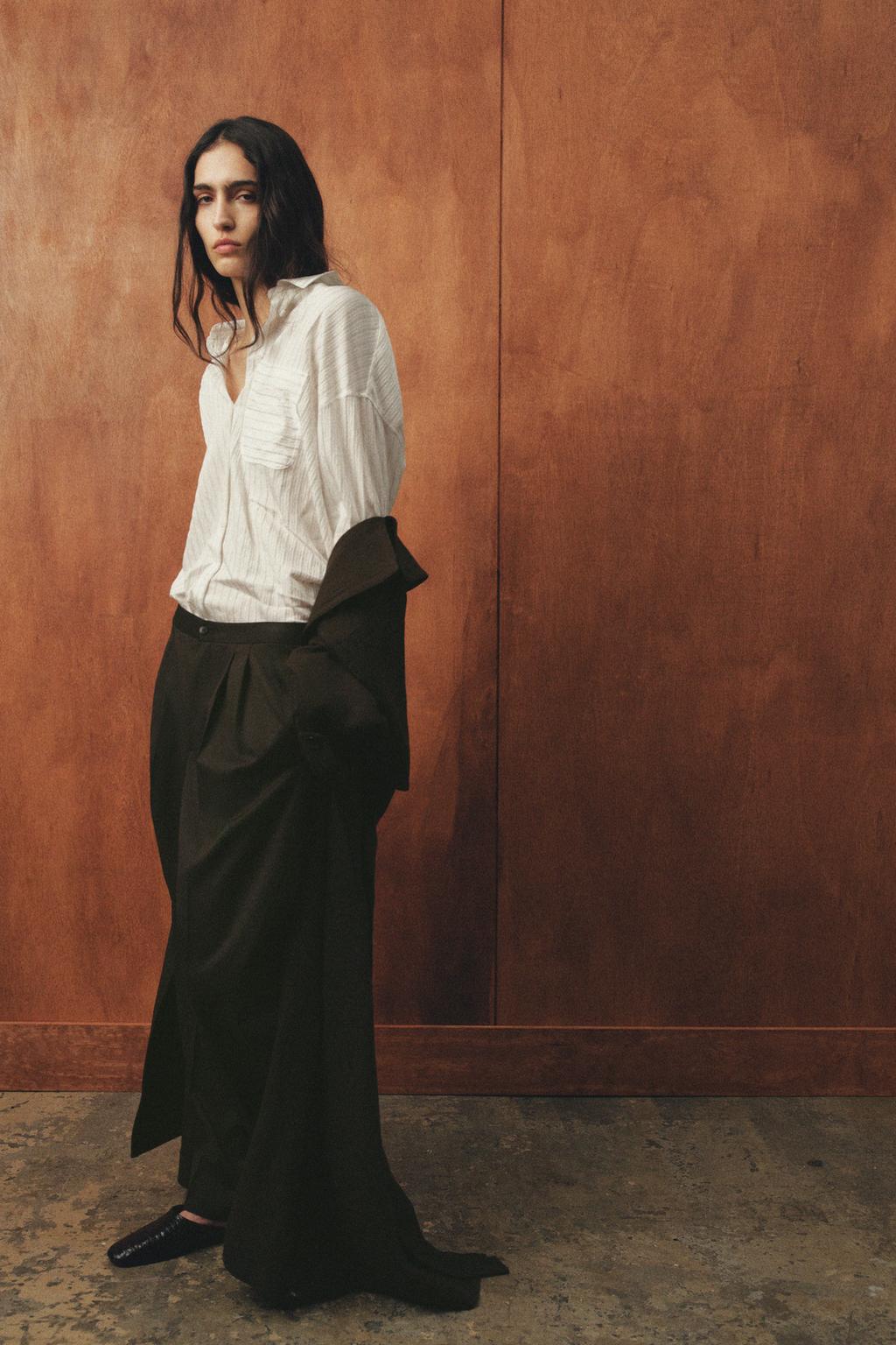 СВОБОДНЫЙ ТРЕНЧ ИЗ ШЕРСТИ ZW LIMITED EDITION