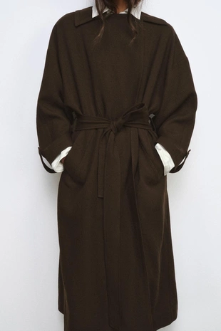 Свободный тренч из шерсти ZW LIMITED EDITION- Заказать в России