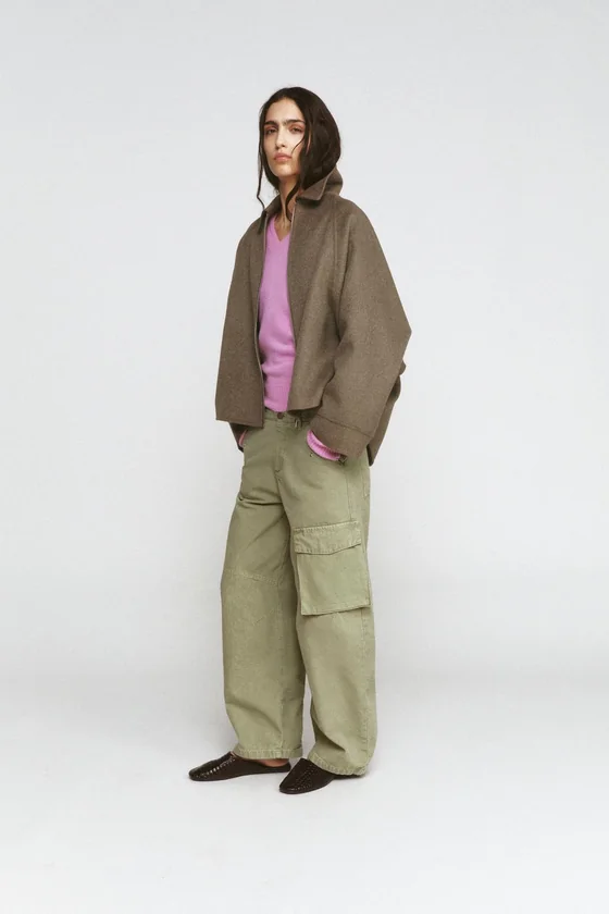 КУРТКА С ШЕРСТЬЮ И МОЛНИЕЙ — коллекция Zara «ZW»
