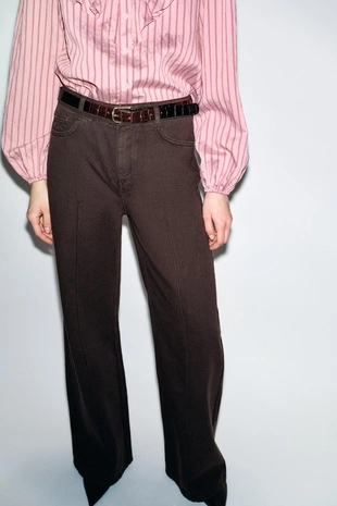 Джинсы Z1975 WIDE LEG с поясом- Заказать в России