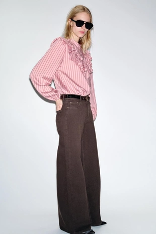 Джинсы Z1975 WIDE LEG с поясом- Заказать в России