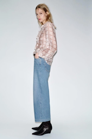 Джинсы Z.08 WIDE LEG CROPPED с поясом- Заказать в России