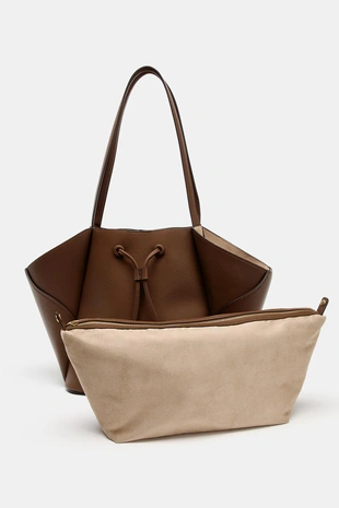 Большая сумка-шопер с деталями- Заказать в России