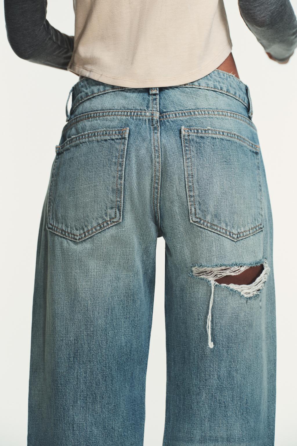 ДЖИНСЫ TRF WIDE-LEG С НИЗКОЙ ПОСАДКОЙ