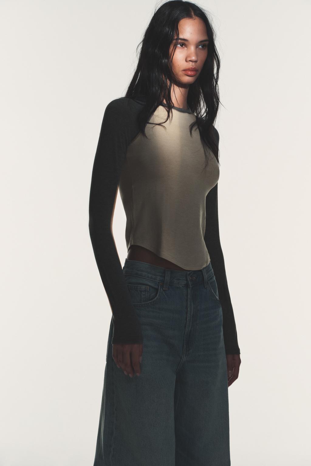 ФУТБОЛКА РЕГЛАН С КОНТРАСТНЫМИ ДЕТАЛЯМИ