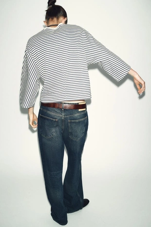 Футболка оверсайз в полоску- Заказать в России