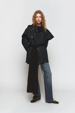 Тренч с контрастным воротником и капюшоном — ZW COLLECTION LIMITED EDITION- Заказать в России