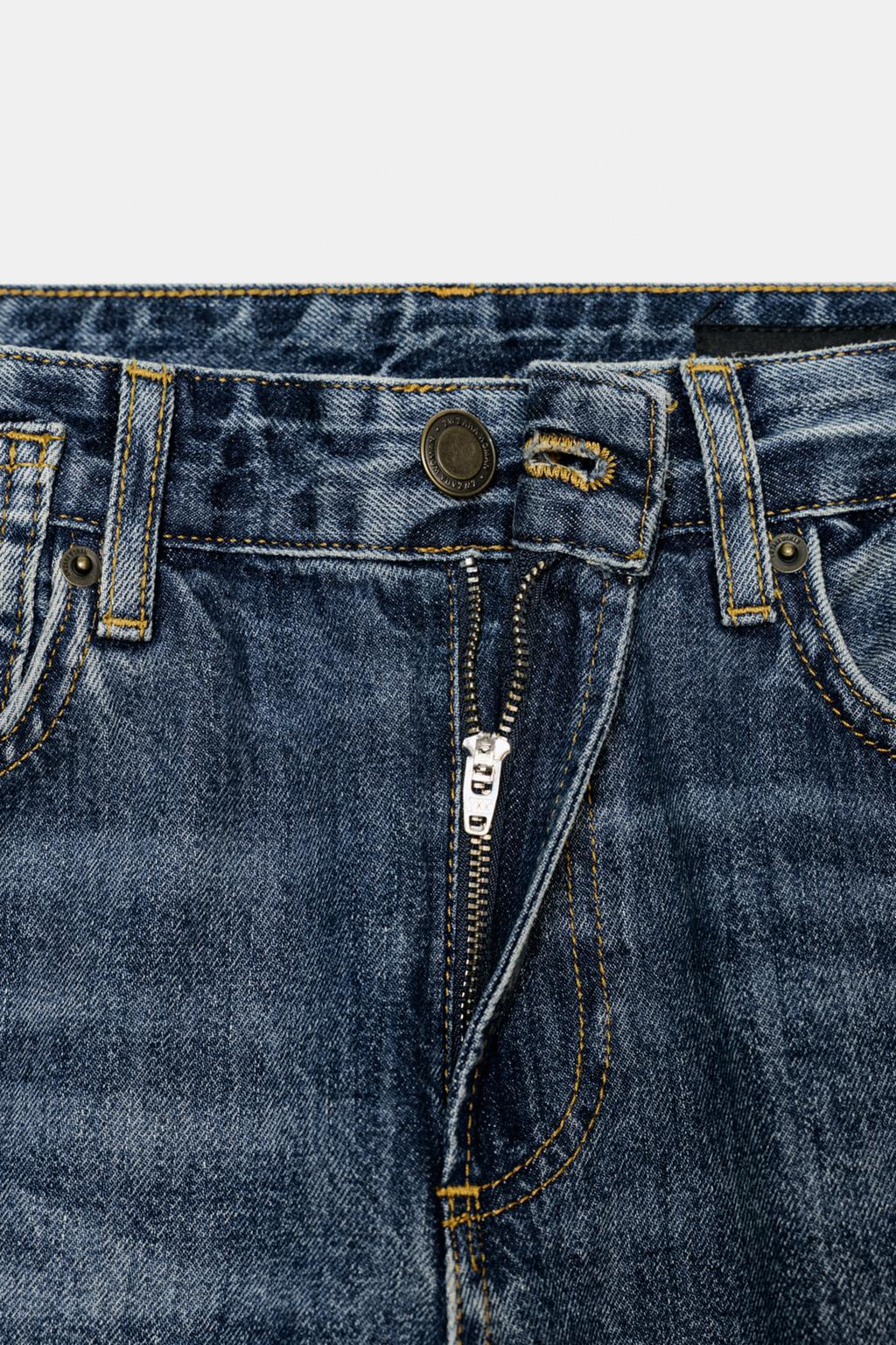 ДЖИНСЫ ПРЯМОГО КРОЯ СО СРЕДНЕЙ ПОСАДКОЙ — ZW COLLECTION