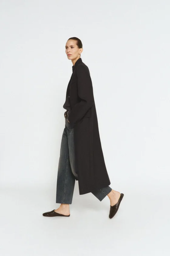ПАЛЬТО-СЮРТУК ИЗ СМЕСОВОЙ ШЕРСТИ — коллекция Zara «ZW» 