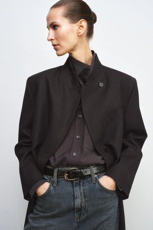 Пальто-сюртук из смесовой шерсти — ZW COLLECTION LIMITED EDITION- Заказать в России