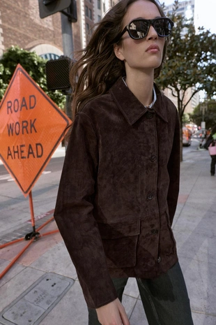 Куртка из 100% замши- Заказать в России