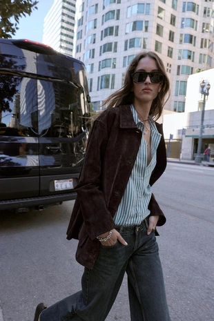 Куртка из 100% замши- Заказать в России