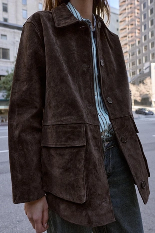 Куртка из 100% замши- Заказать в России