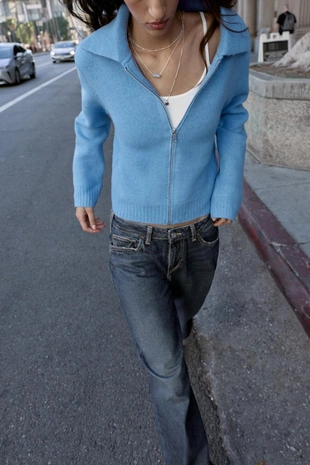 Джинсы Z1975 с завышенной посадкой и оборчатыми подворотами- Заказать в России