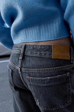 Джинсы Z1975 с завышенной посадкой и оборчатыми подворотами- Заказать в России
