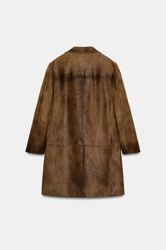 ПАЛЬТО ИЗ 100% КОЖИ — коллекция Zara «ZW» 
